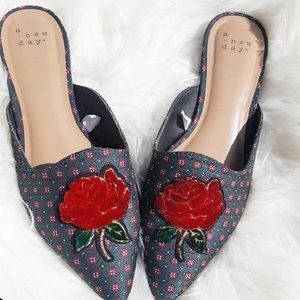 A New Day Embroidered Mules